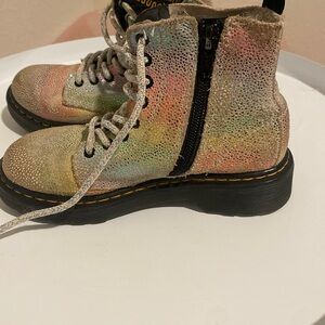 Dr martens iridescent sz 12 girls boots